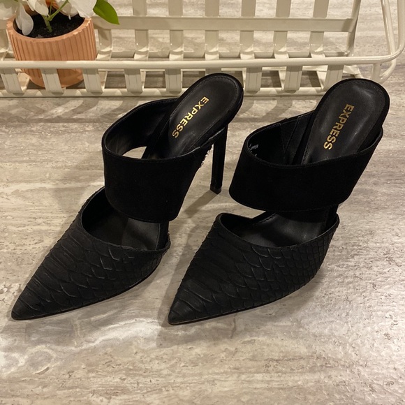 EUC, Express Mule Heels, Size 6 - Picture 2 of 7